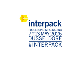 Interpack-Logo mit Veranstaltungsdaten 2026 in Düsseldorf.
